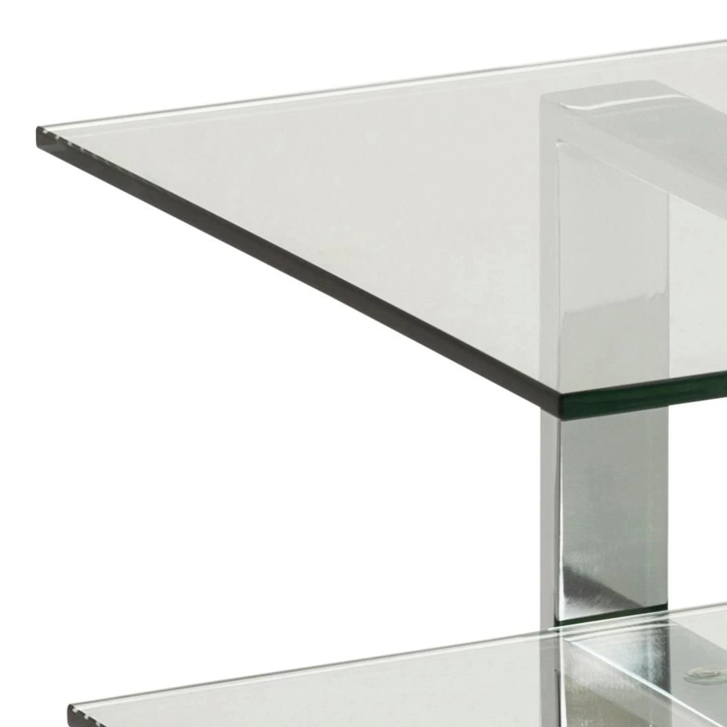 Salontafel Nicola 120cm Met Glazen Tafelblad - Grijs 4 Salontafel Nicola 120cm Met Glazen Tafelblad - Grijs - Afbeelding 4
