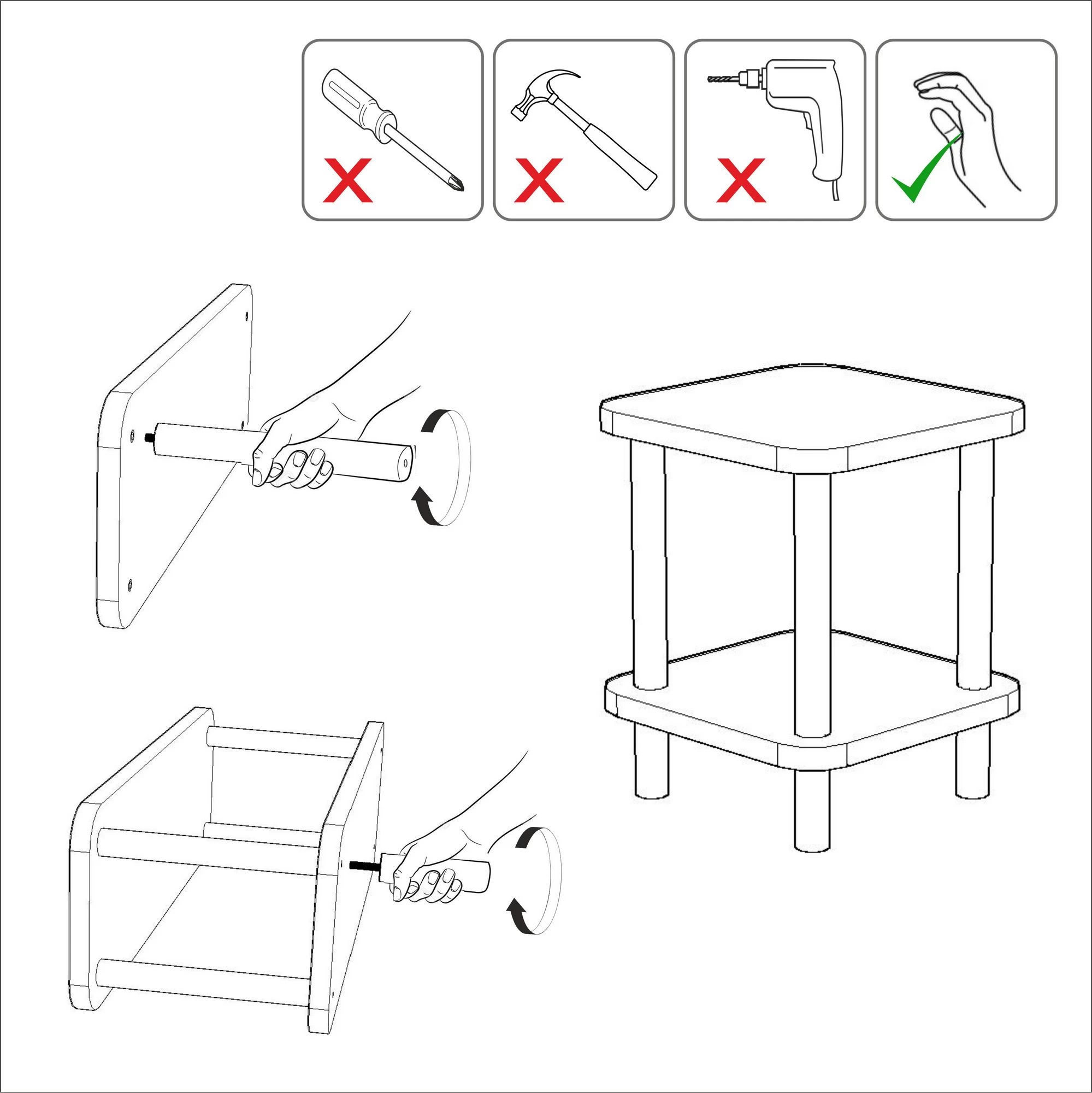 Bijzettafel Dora | Melamine Coating | 25 Mm Dik | Atlantisch Grenen 3 Bijzettafel Dora | Melamine Coating | 25 Mm Dik | Atlantisch Grenen - Afbeelding 3