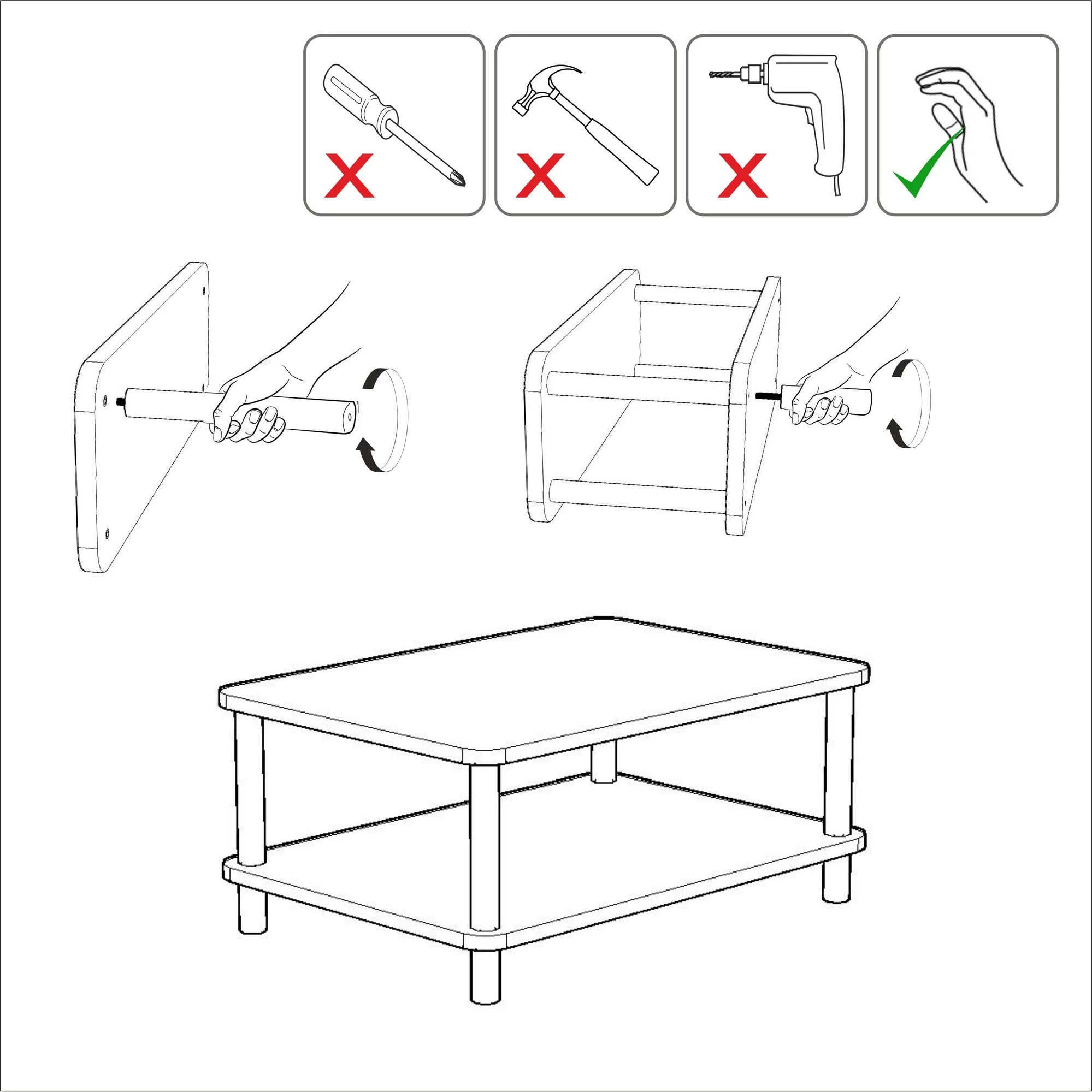 Dora Salontafel | 100% Melamine | 25mm Dikte | Zwart Atlantic Pine 3 Dora Salontafel | 100% Melamine | 25mm Dikte | Zwart Atlantic Pine - Afbeelding 3
