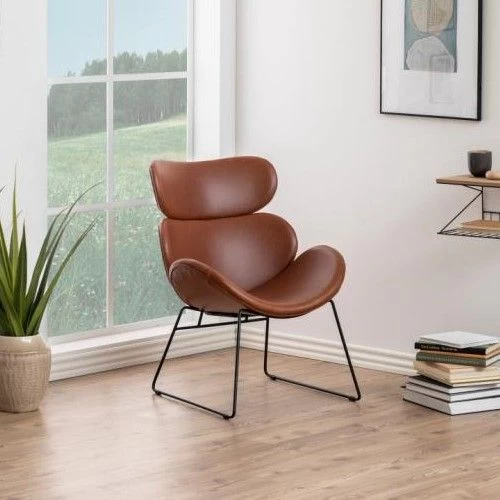 Fauteuil Cazari - Bruin/zwart 1 Fauteuil Cazari - Bruin/zwart