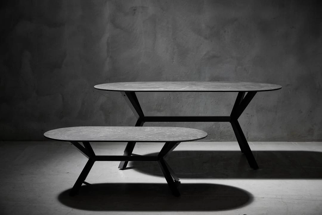 Ovalen Eettafel Laxey 180x90 - Zwart 7 Ovalen Eettafel Laxey 180x90 - Zwart - Afbeelding 7