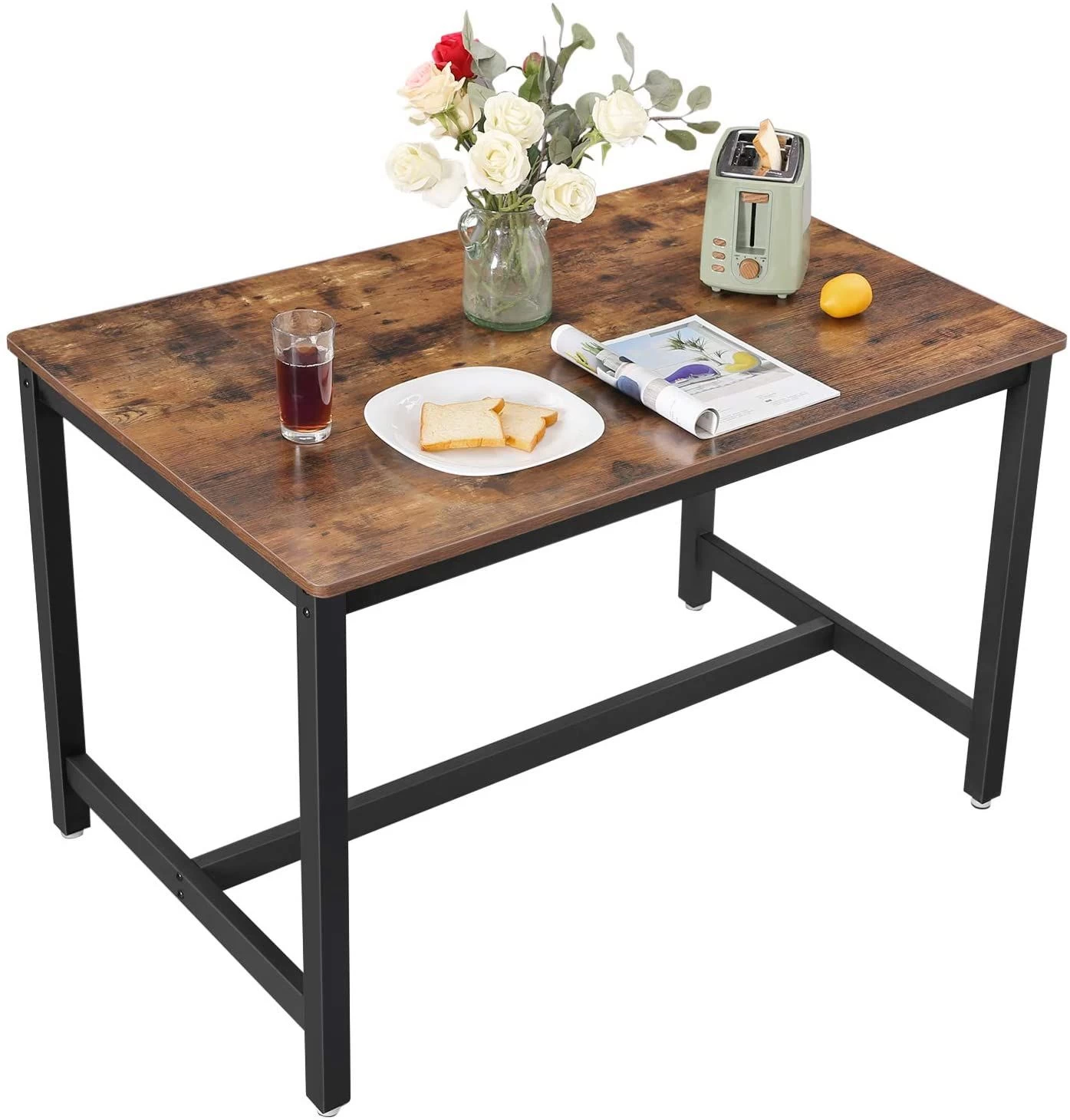 Tafel Miles 120x75 Industrieel - Bruin/zwart 7 Tafel Miles 120x75 Industrieel - Bruin/zwart - Afbeelding 7