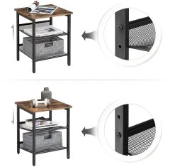 Set Van 2 Bijzettafels Brad 40x40 2 Legplanken - Rustiek Bruin/zwart 10 Set Van 2 Bijzettafels Brad 40x40 2 Legplanken - Rustiek Bruin/zwart -Collectie Woonkamermeubels 71vhfNHtJmL. AC SL1500 dd64