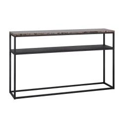 RICHMOND Sidetable Orry 140x30cm - Bruin/zwart