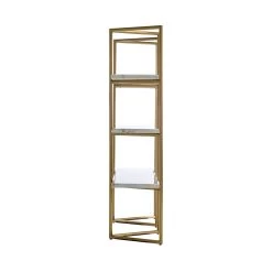 RICHMOND Wandkast Lagrange 165cm 3 Legplanken - Goud/wit -Collectie Woonkamermeubels 7257 2 cc5a