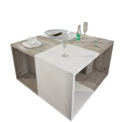 Houten Kunst Salontafel Set | 100% Melamine Gecoat | 18mm Dikte | Cordoba Wit 9 Houten Kunst Salontafel Set | 100% Melamine Gecoat | 18mm Dikte | Cordoba Wit -Collectie Woonkamermeubels 731WAT2813 20 203 15b2