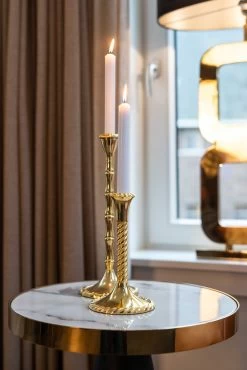 RICHMOND Bijzettafel Odis ø45cm - Wit/goud/zwart -Collectie Woonkamermeubels 7360 KA 0077 KA 0078 LB 0060 SETTING1 LowRes e9fa