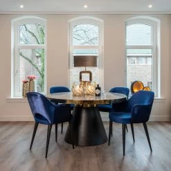 RICHMOND Eettafel Odis ø140cm - Wit/goud/zwart -Collectie Woonkamermeubels 7362 S4482 BLUE LB 0073 SETTING3 LowRes 642f