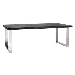 RICHMOND Eettafel Bony 220x100cm Visgraatmotief - Zwart/zilver 21 RICHMOND Eettafel Bony 220x100cm Visgraatmotief - Zwart/zilver -Collectie Woonkamermeubels 7419 1 09d8