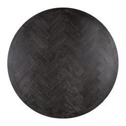 RICHMOND Eettafel Bony Ø140cm Visgraatmotief - Zwart/goud 13 RICHMOND Eettafel Bony Ø140cm Visgraatmotief - Zwart/goud -Collectie Woonkamermeubels 7441 4 8925