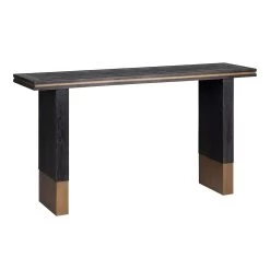 RICHMOND Sidetable Gunther 150x40cm - Zwart/goud