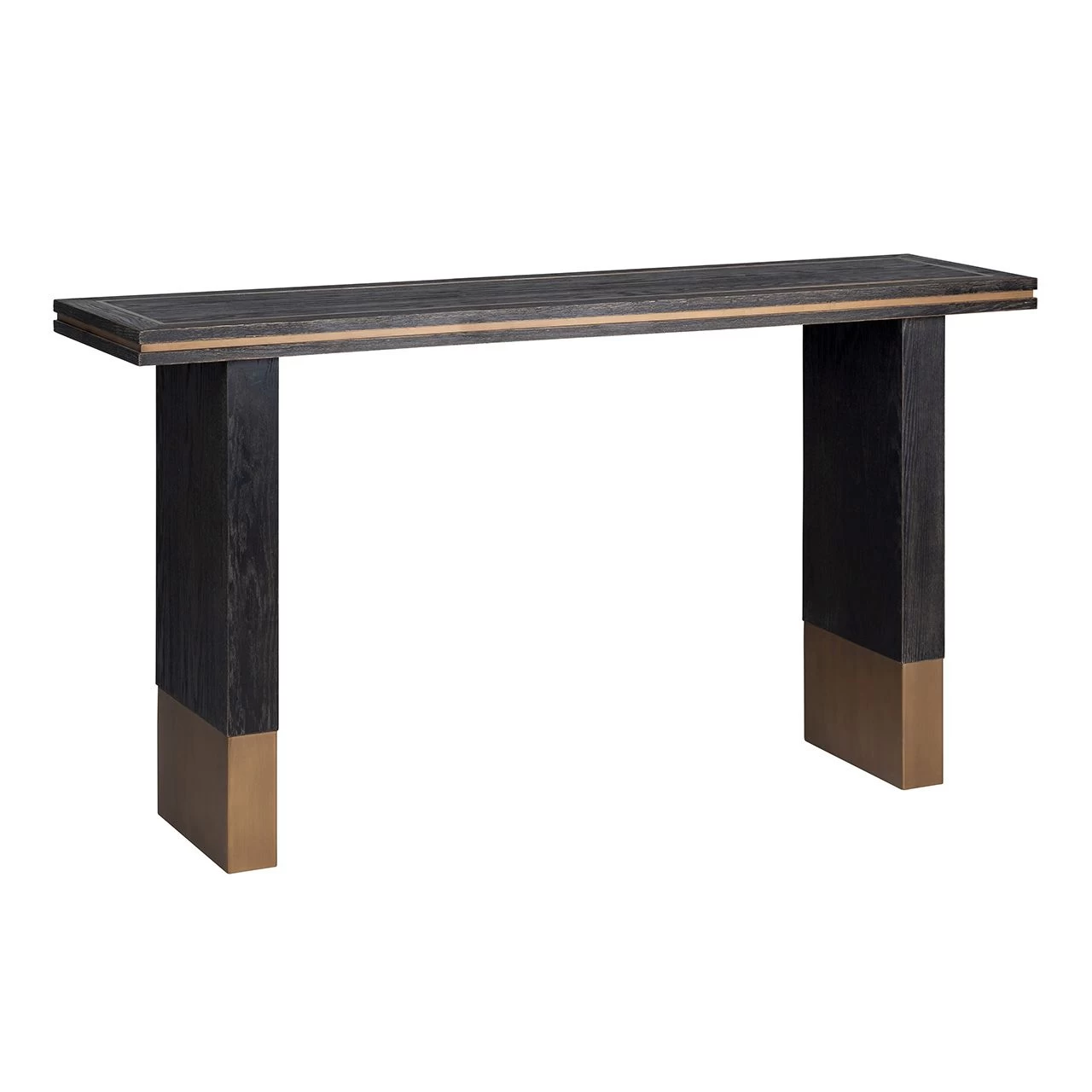 RICHMOND Sidetable Gunther 150x40cm - Zwart/goud 1 RICHMOND Sidetable Gunther 150x40cm - Zwart/goud