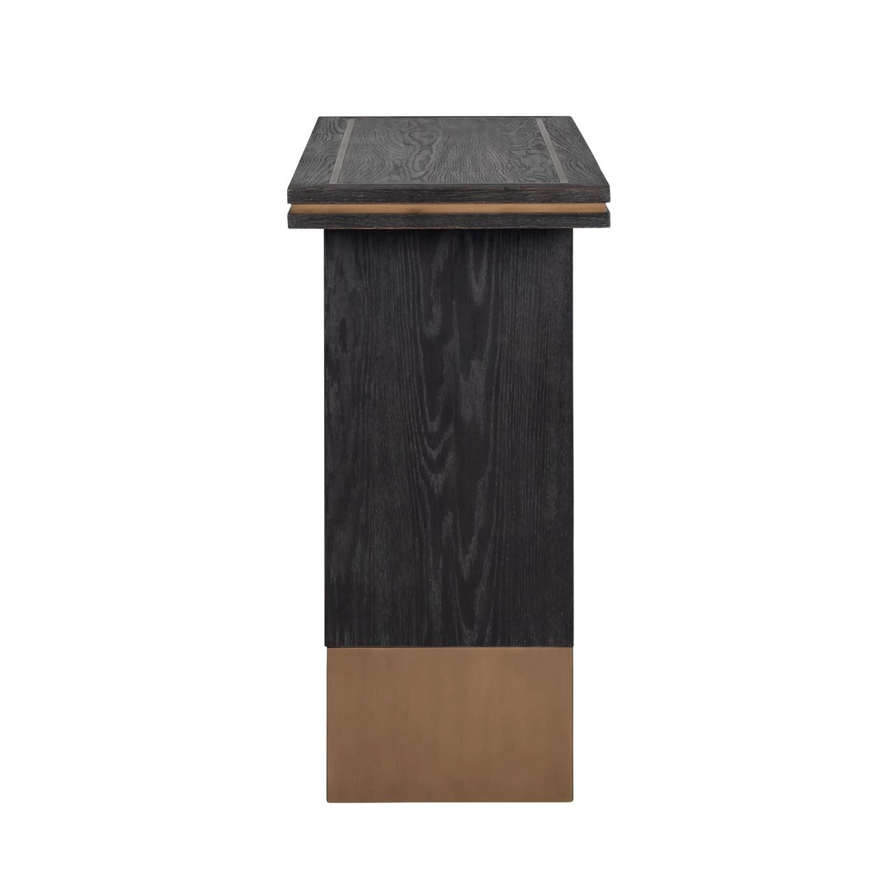 RICHMOND Sidetable Gunther 150x40cm - Zwart/goud 4 RICHMOND Sidetable Gunther 150x40cm - Zwart/goud - Afbeelding 4
