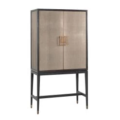 RICHMOND Wandkast Orlando 97cm 2 Deuren - Shagreen/eik/goud