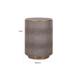 RICHMOND Bijzettafeltje Classico Ø45 - Imitatieleer -Collectie Woonkamermeubels 7531 6 4bf2