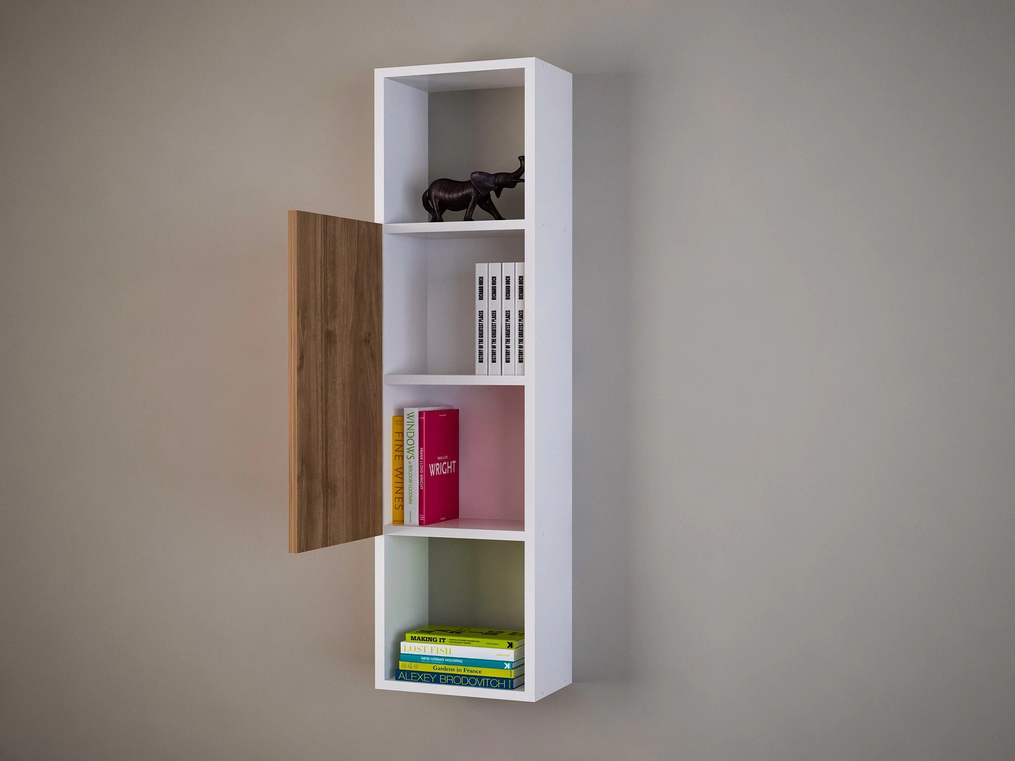 Furny Home 18mm Witte Walnoot Wandplank 4 Furny Home 18mm Witte Walnoot Wandplank - Afbeelding 4