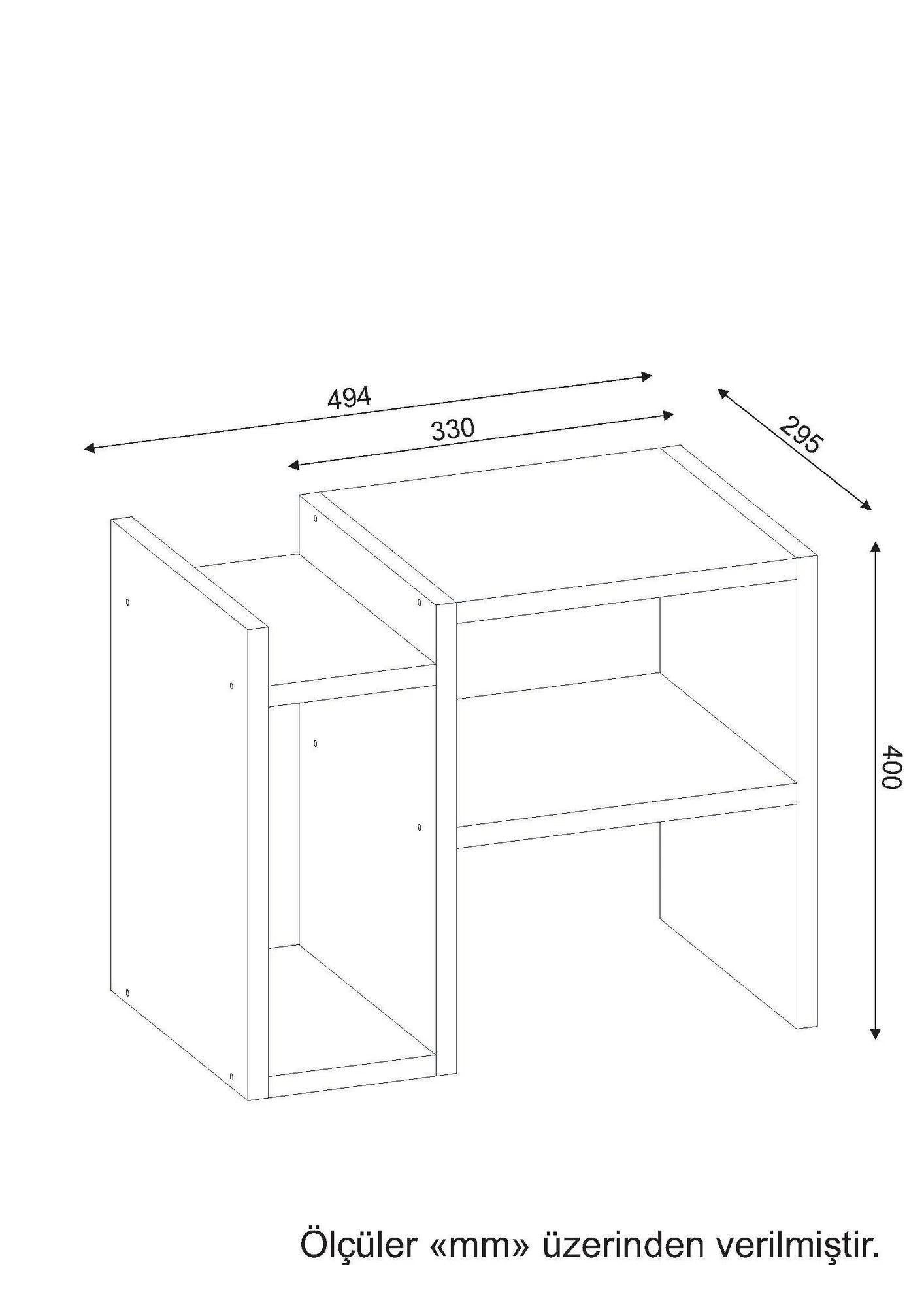 Furny Home Bijzettafel | 18mm Dikte | 49" Breedte | Wit 3 Furny Home Bijzettafel | 18mm Dikte | 49" Breedte | Wit - Afbeelding 3