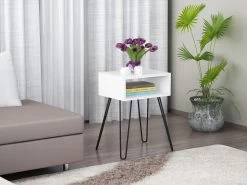 Furny Home Bijzettafel | 18mm Dikte | Metalen Poten | 45cm Breedte | Wit 6 Furny Home Bijzettafel | 18mm Dikte | Metalen Poten | 45cm Breedte | Wit -Collectie Woonkamermeubels 756FRN2824 20 202 1355