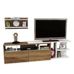 Furny Home TV-meubel | Gemelamineerd | 180cm X 50 | Wit Notenhout -Collectie Woonkamermeubels 756FRN3045 20 203 95d0