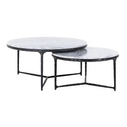 RICHMOND Set Van 2 Salontafels Smiths - Wit/zwart 19 RICHMOND Set Van 2 Salontafels Smiths - Wit/zwart -Collectie Woonkamermeubels 7603 1 d759