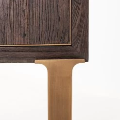 RICHMOND Buffetkast Cromford 100cm 2 Deuren - Bruin/goud -Collectie Woonkamermeubels 7632 9 9a6e