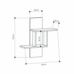 Woody Fashion Sonoma Eiken Wandplank -Collectie Woonkamermeubels 776HMS1606 20 203 620b