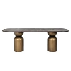 RICHMOND Eettafel Cavo | 230 X 100 X 78 Cm | Brushed Gold -Collectie Woonkamermeubels 7780 2 8478