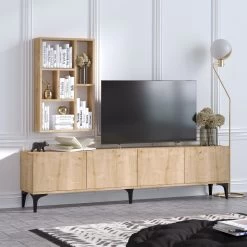 TV-meubel Elegance | 100% Melamine | 180x50x35 | Saffier Eik 9 TV-meubel Elegance | 100% Melamine | 180x50x35 | Saffier Eik -Collectie Woonkamermeubels 793ELG3027 20 203 d08c
