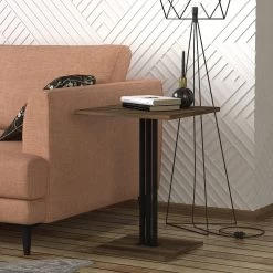 Tera Home Bijzettafel | 100% Melamine | 18mm Dikte | Metalen Frame | 44" Breedte | Walnoot Zwart 8 Tera Home Bijzettafel | 100% Melamine | 18mm Dikte | Metalen Frame | 44" Breedte | Walnoot Zwart -Collectie Woonkamermeubels 804TRH2821 20 202 7439