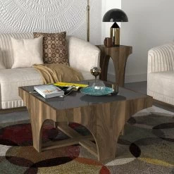 Tera Home Salontafel | 100% Melamine | Noten Antraciet
