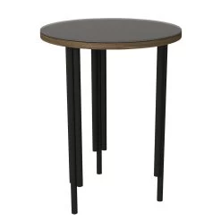 Tera Home Bijzettafel | 18mm Dikte | Metalen Frame | 100% Glazen Top | Walnoot Antraciet -Collectie Woonkamermeubels 804TRH2841 20 203 f027