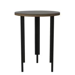 Tera Home Bijzettafel | 18mm Dikte | Metalen Frame | 100% Glazen Top | Walnoot Antraciet -Collectie Woonkamermeubels 804TRH2841 20 204 5421