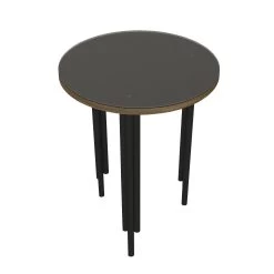Tera Home Bijzettafel | 18mm Dikte | Metalen Frame | 100% Glazen Top | Walnoot Antraciet -Collectie Woonkamermeubels 804TRH2841 20 205 f529