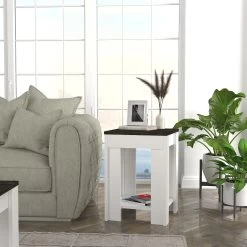 Tera Home Bijzettafel | 18mm | 40cm X 56cm | Wit/Donkerbruin 11 Tera Home Bijzettafel | 18mm | 40cm X 56cm | Wit/Donkerbruin -Collectie Woonkamermeubels 804TRH2845 20 202 3886