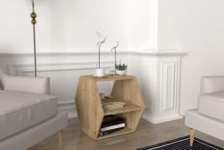 Tera Home Bijzettafel | 18mm Dik | Eiken Zwart