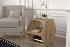 Tera Home Bijzettafel | 18mm Dik | Eiken Zwart -Collectie Woonkamermeubels 804TRH2852 20 203 2e2b