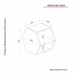 Tera Home Bijzettafel | 18mm Dik | Eiken Zwart -Collectie Woonkamermeubels 804TRH2852 20 207 ea53