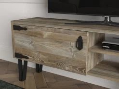 Tera Home TV-meubel | 100% Melamine Gecoat | 18mm Dikte | Metalen Poten | Beige Hout -Collectie Woonkamermeubels 804TRH3030 20 204 d8c8