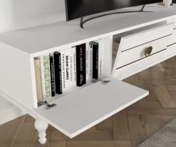 Tera Home TV-meubel | 18mm Melamine Spaanplaat | 150x48cm | Wit -Collectie Woonkamermeubels 804TRH3061 20 204 f2e8