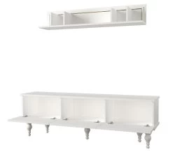 Tera Home TV-meubel | 18mm Melamine Spaanplaat | 150x48cm | Wit -Collectie Woonkamermeubels 804TRH3061 20 207 8c63