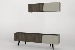 Tera Home TV-meubel | 100% Melamine Laag | 18mm Dikte | Extra Opbergruimte | Walnoot Wit -Collectie Woonkamermeubels 804TRH3077 20 206 ef66