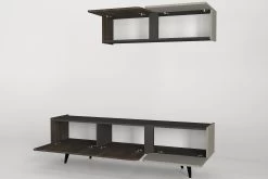 Tera Home TV-meubel | 100% Melamine Laag | 18mm Dikte | Extra Opbergruimte | Walnoot Wit -Collectie Woonkamermeubels 804TRH3077 20 207 4f4f