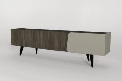 Tera Home TV-meubel | 100% Melamine Laag | 18mm Dikte | Extra Opbergruimte | Walnoot Wit -Collectie Woonkamermeubels 804TRH3077 20 209 84d4