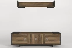 Tera Home TV-meubel | 100% Melamine Laag | 18mm Dikte | 150cm Breedte | Antraciet Notenhout 14 Tera Home TV-meubel | 100% Melamine Laag | 18mm Dikte | 150cm Breedte | Antraciet Notenhout -Collectie Woonkamermeubels 804TRH3081 20 208 235e