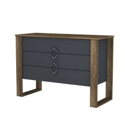 Tera Home Commode | 110cm Breedte | 100% Melamine | Noten Antraciet -Collectie Woonkamermeubels 804TRH3517 5 e895