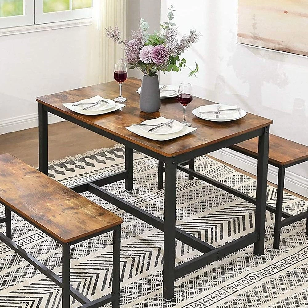 Tafel Miles 120x75 Industrieel - Bruin/zwart 1 Tafel Miles 120x75 Industrieel - Bruin/zwart