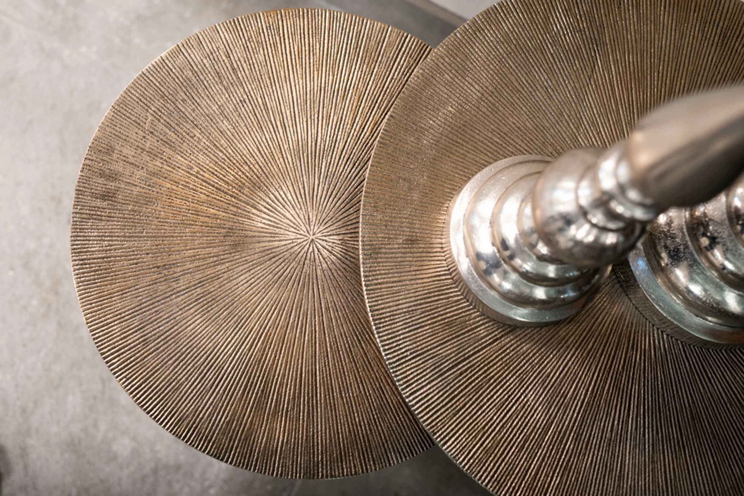 RICHMOND Set Van 3 Salontafels Vittorio - Champagnegoud/zwart 2 RICHMOND Set Van 3 Salontafels Vittorio - Champagnegoud/zwart - Afbeelding 2