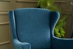 Stijlvolle Wing Chair | 100% Polyester Fluweel | Turquoise -Collectie Woonkamermeubels 825BLC2551 3 37b7