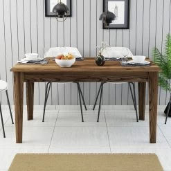 Woody Fashion Eettafel | 18mm Dikte | Suntalam Poten | 145x75x88 Cm | Notenhout -Collectie Woonkamermeubels 845HCT1404 20 202 8415