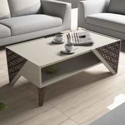 Houten Salontafel | Woody Mode | Melamine Laag | Crème 9 Houten Salontafel | Woody Mode | Melamine Laag | Crème -Collectie Woonkamermeubels 845HCT2803 20 203 6de4